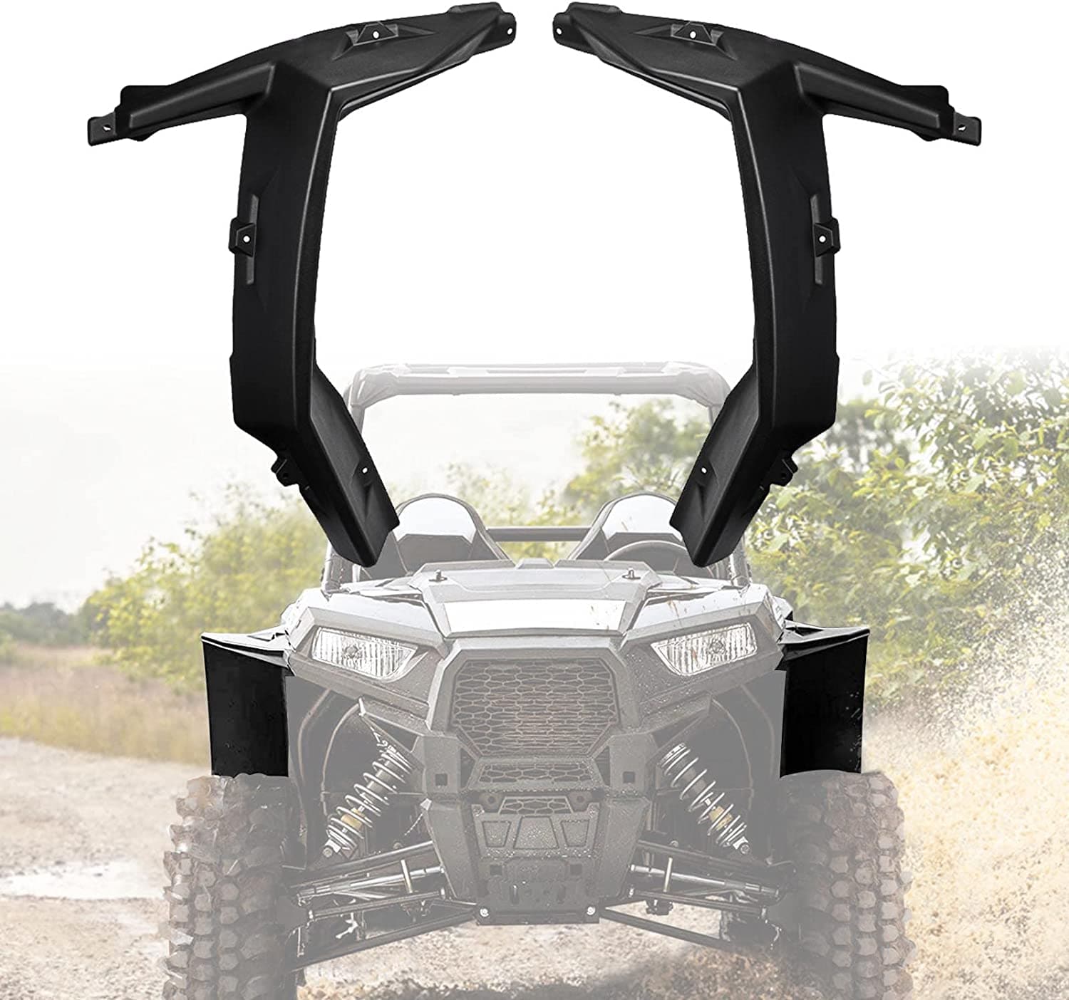 KEMIMOTO Extended Front Full Mud Flaps 2PCS for Polaris RZR