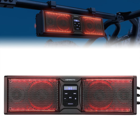 Kemimoto 16” RGB Universal Sound Bar Black for UTVs