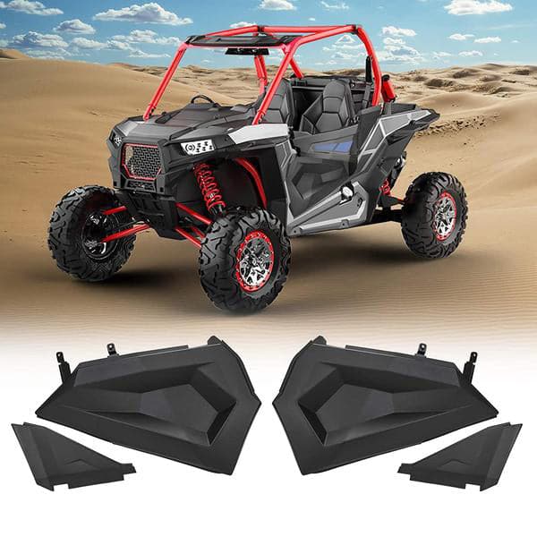 Lower Half Door Inserts Panels & UTV Cover with Reflective Strip for Polaris RZR