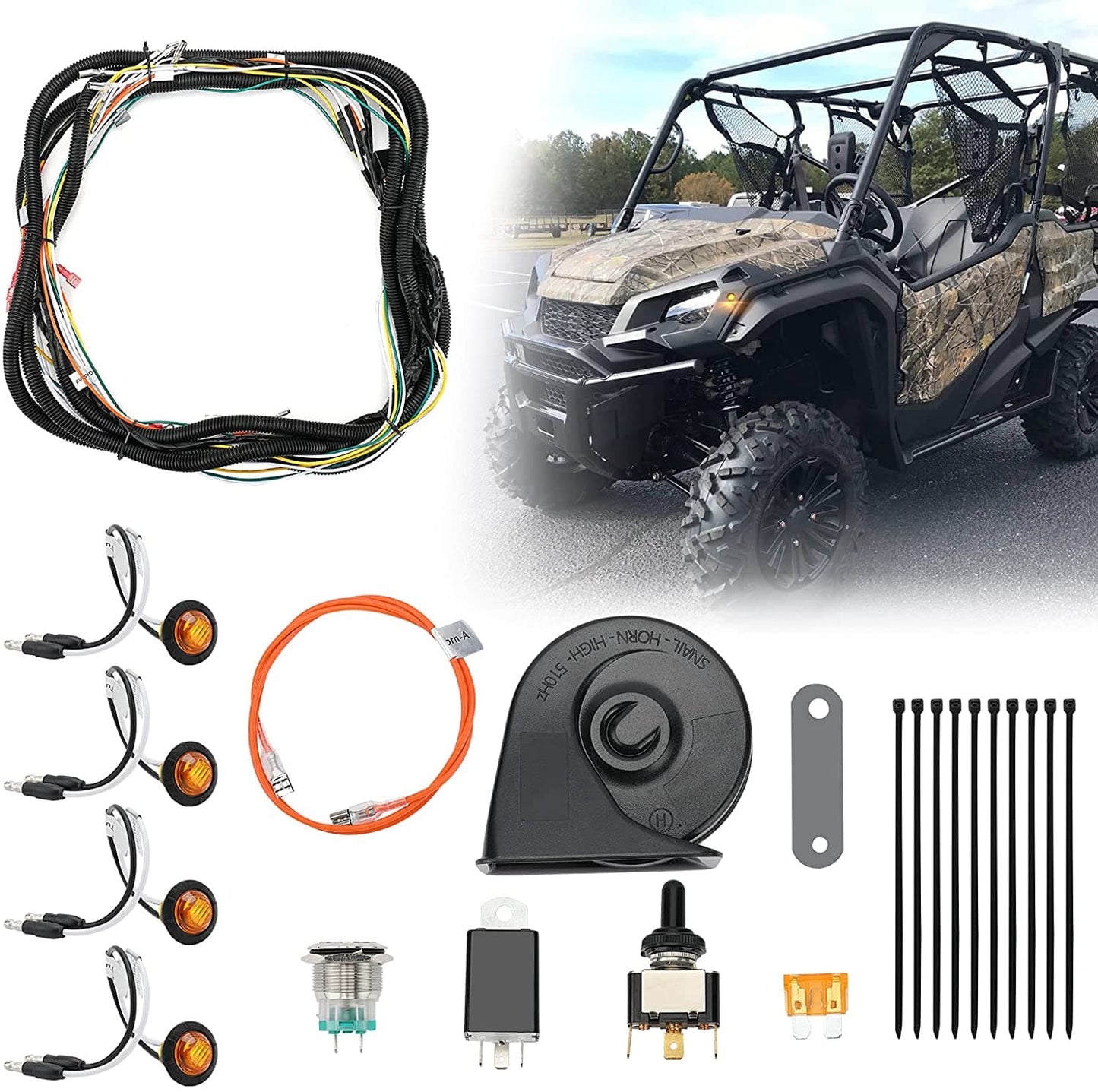 Kemimoto Ranger XP 1000 Turn Signal Kit, Seat Cover, Mirrors