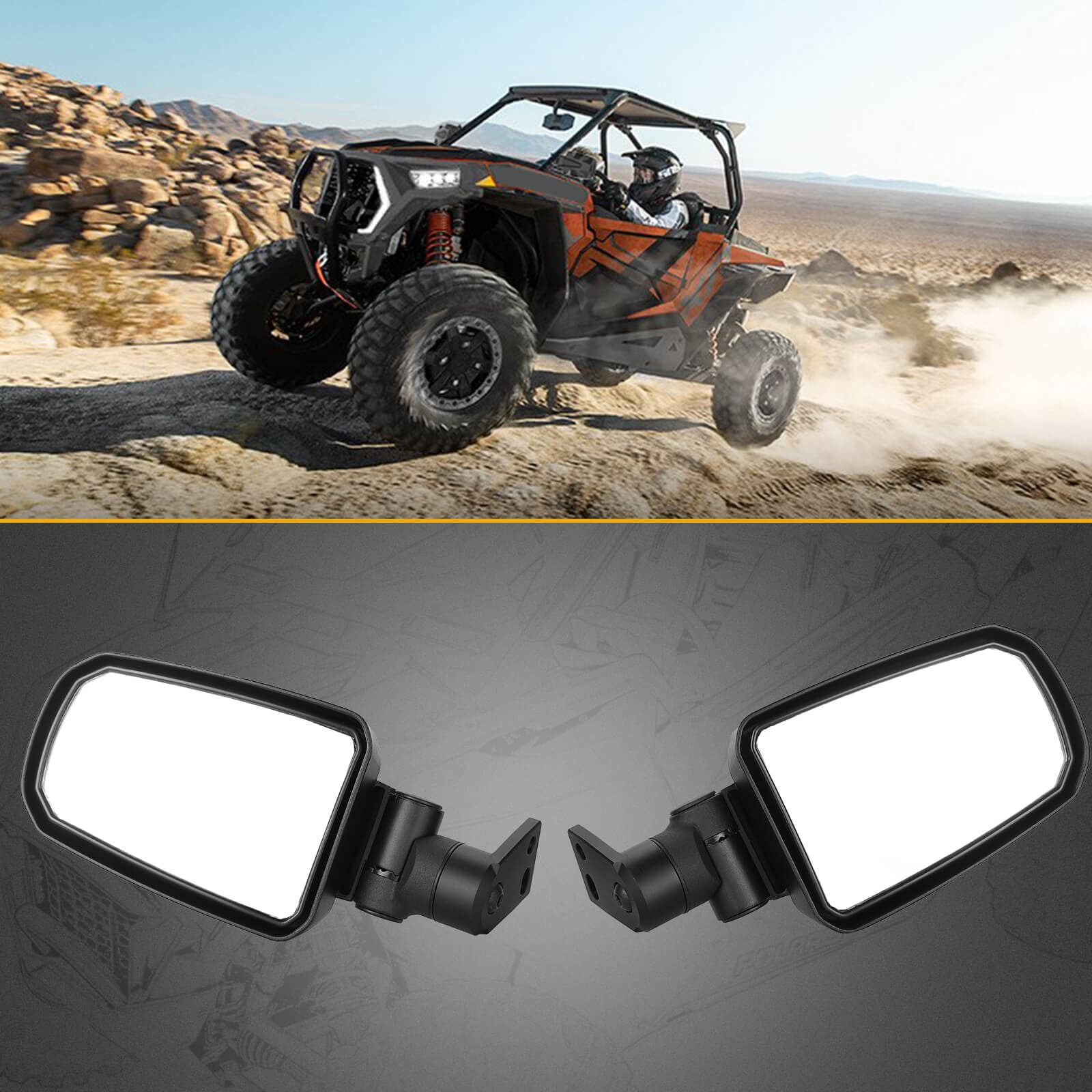KEMIMOTO Folding Side View Mirrors 2014-2023 for Polaris RZR