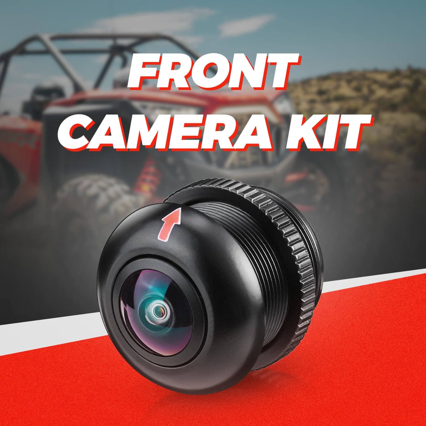 KEMIMOTO Center Rear View Mirror & Front Camera Kit High-Density Aluminum