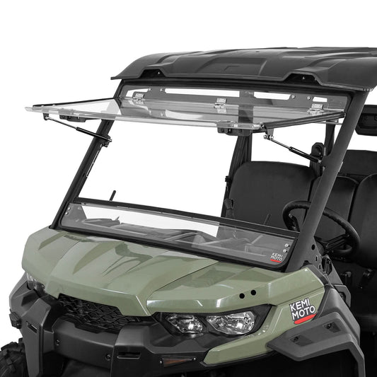 Kemimoto 3-in-1 Flip Windshield for Can-Am Defender HD5-HD10