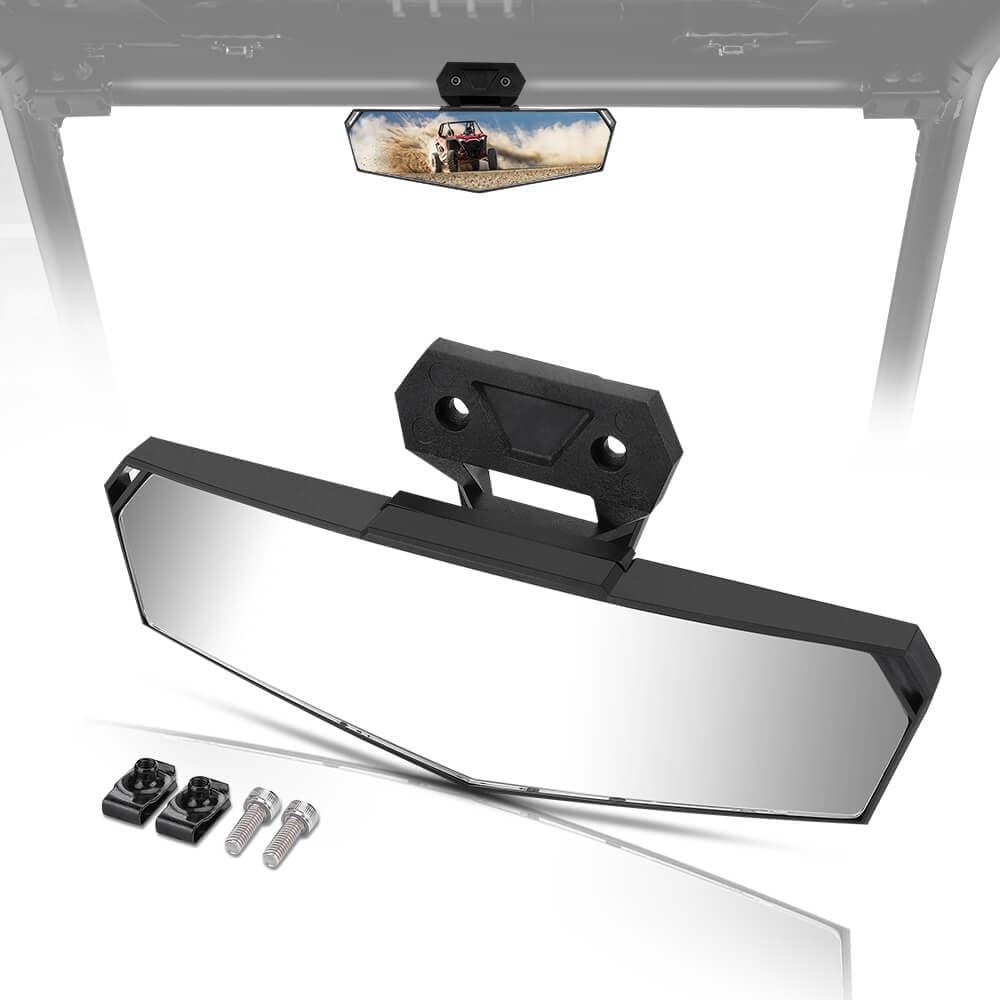KEMIMOTO Center Rear View Mirror & Front Camera Kit High-Density Aluminum