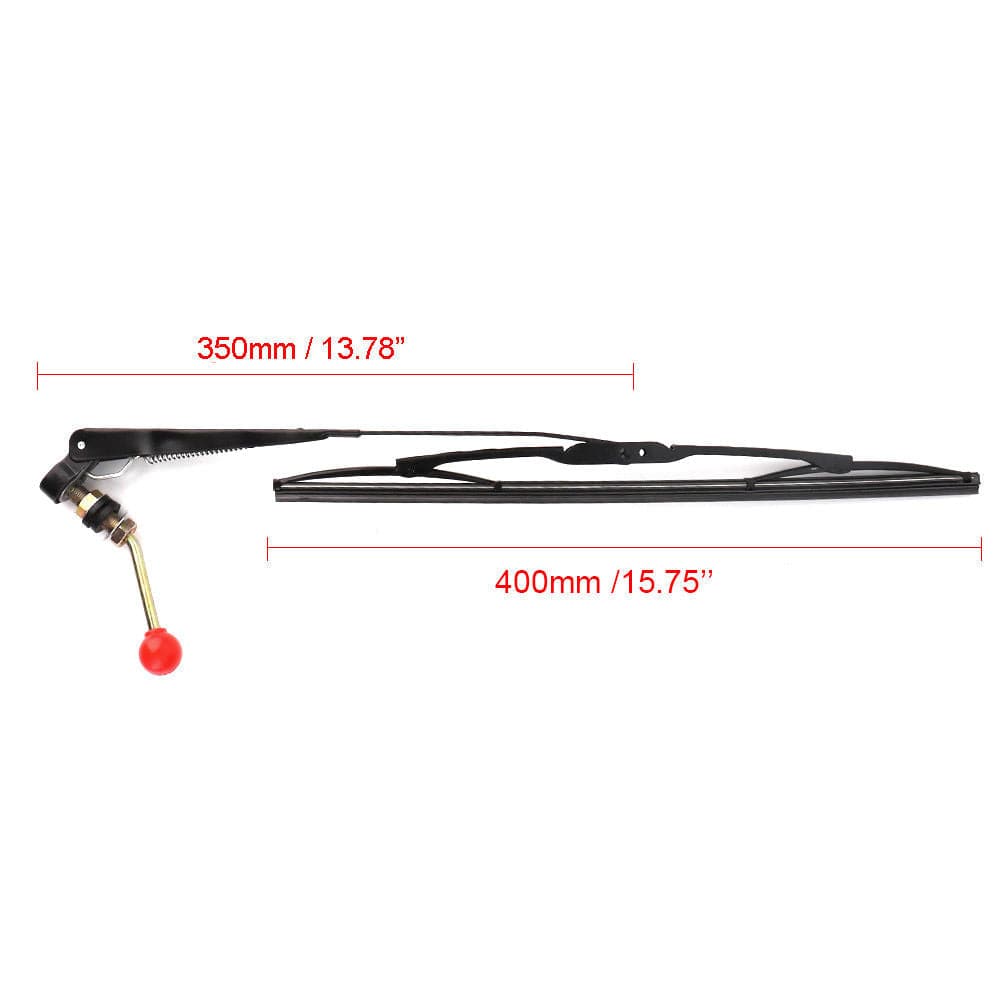 Kemimoto UTV Manual Hand Operated Windshield Wiper 16" Blade