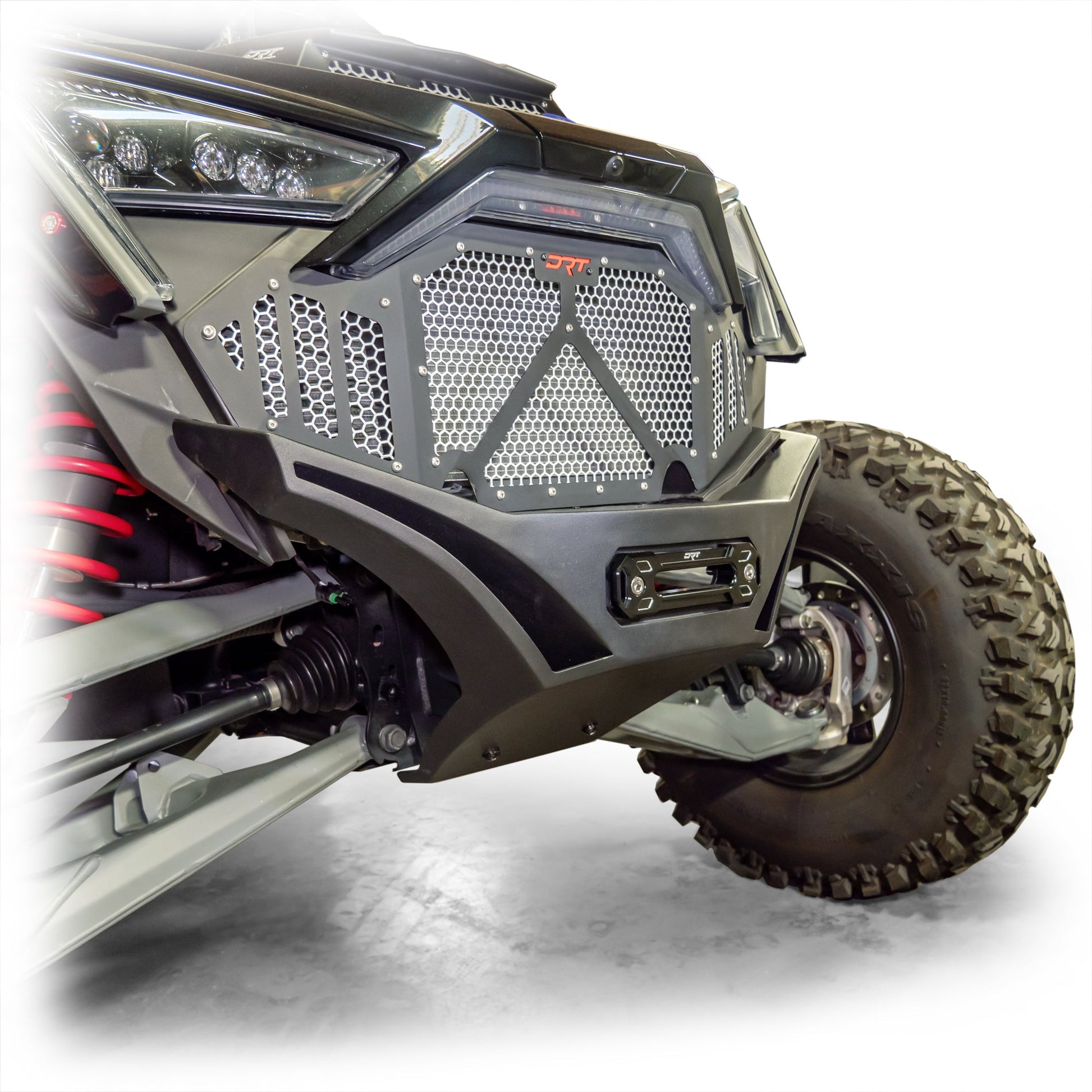 DRT Polaris RZR Pro XP Front Winch Bumper Sand Black