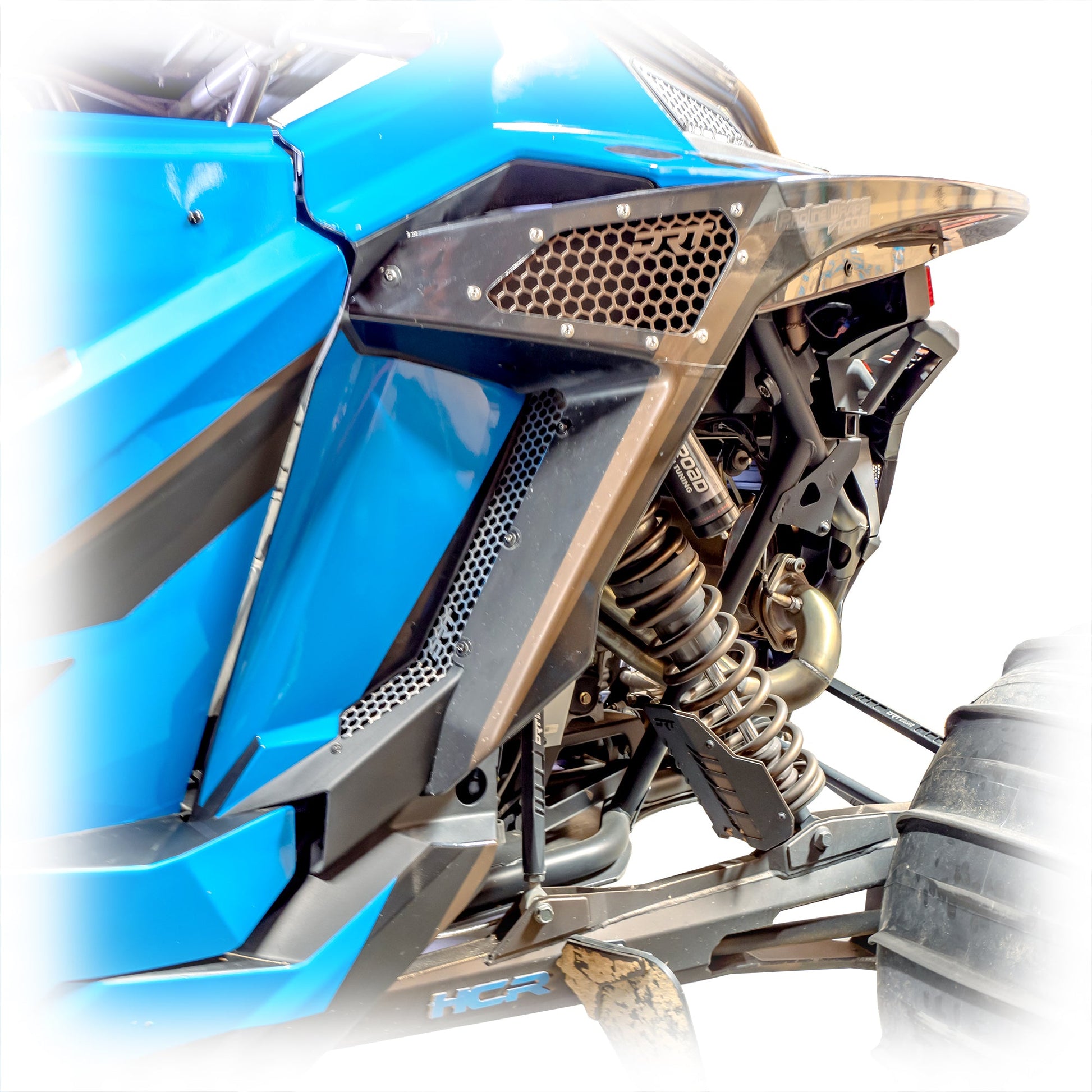 DRT Aluminum Rear Fender Screen for Polaris RZR Pro Turbo