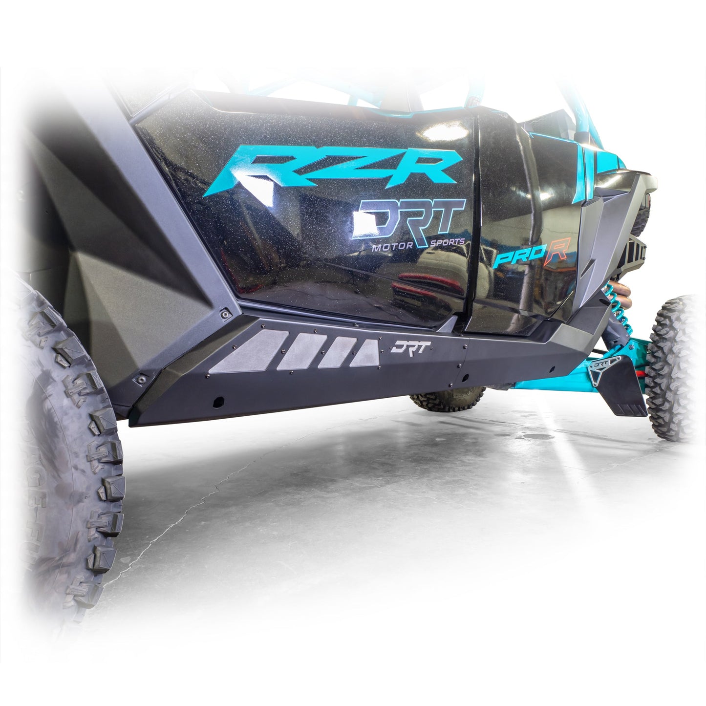DRT Premium Black Powder-Coated 4-Seat Polaris RZR Rock Sliders