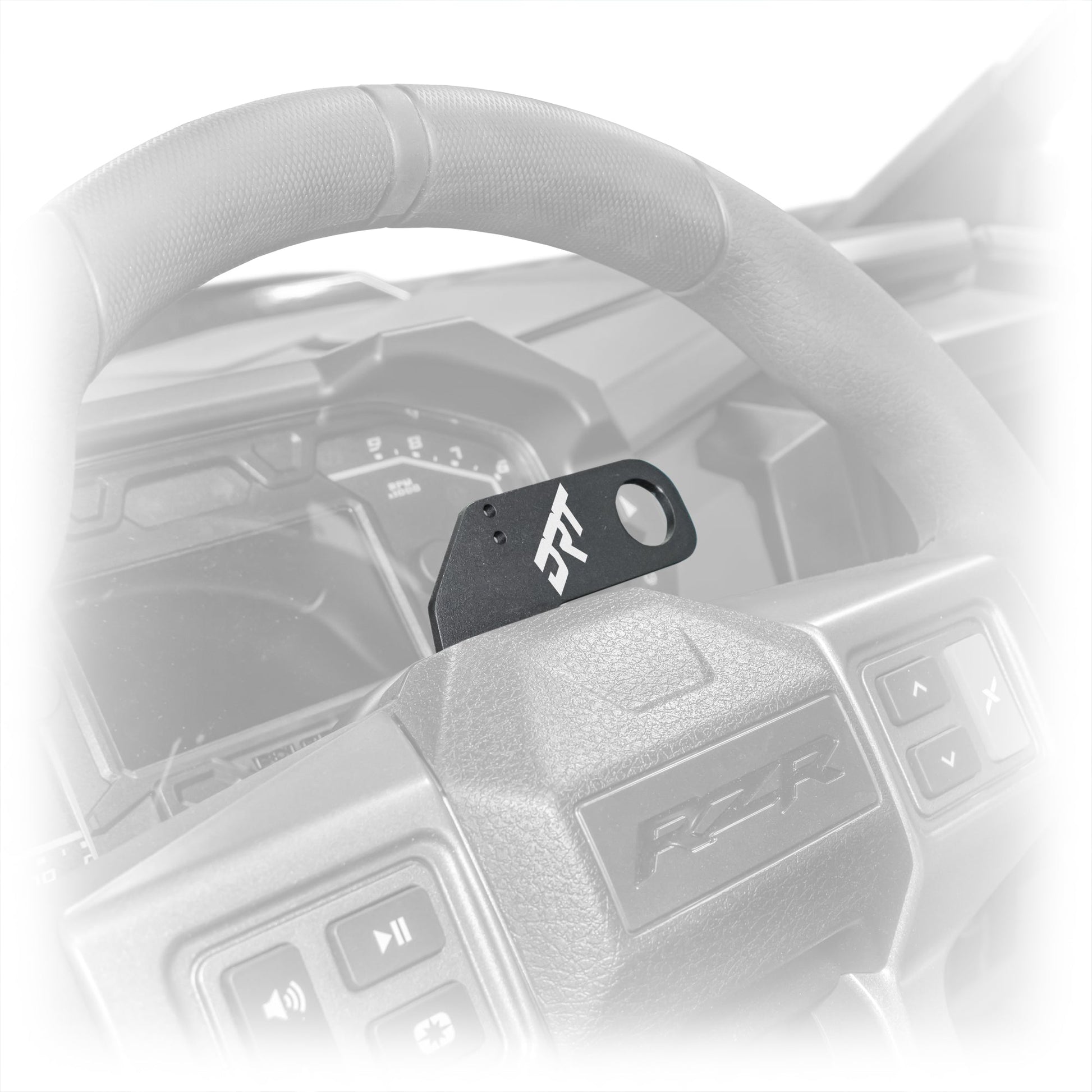 DRT Polaris RZR 2020+ Steering Wheel Single Push-To-Talk Aluminum Plate