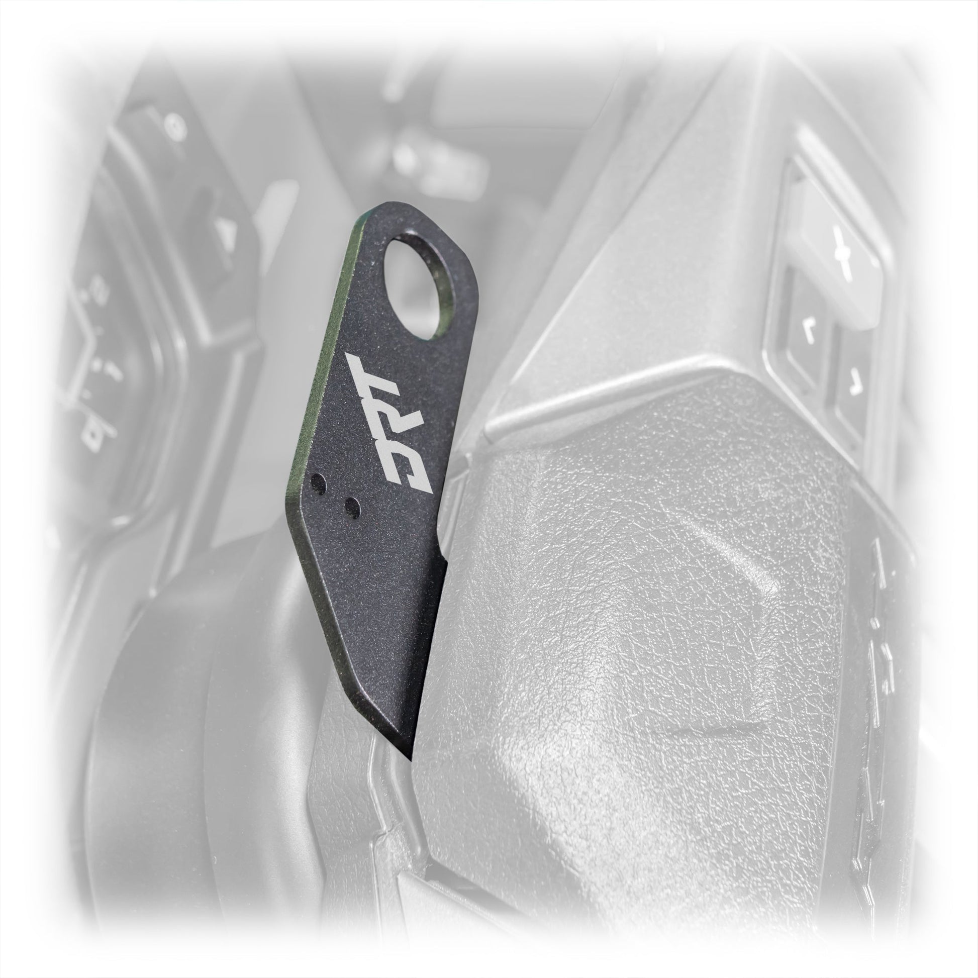 DRT Polaris RZR 2020+ Steering Wheel Single Push-To-Talk Aluminum Plate