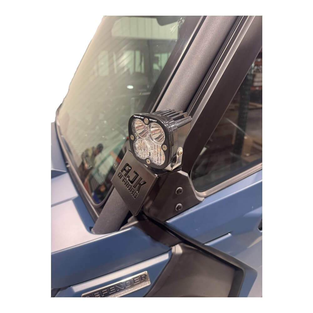 Can‑Am Defender HD10 and HD11 A‑Pillar Light Mount – Black Powder‑Coated