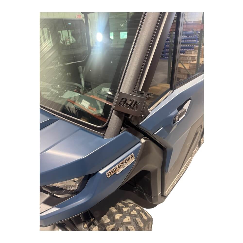 Can‑Am Defender HD10 and HD11 A‑Pillar Light Mount – Black Powder‑Coated