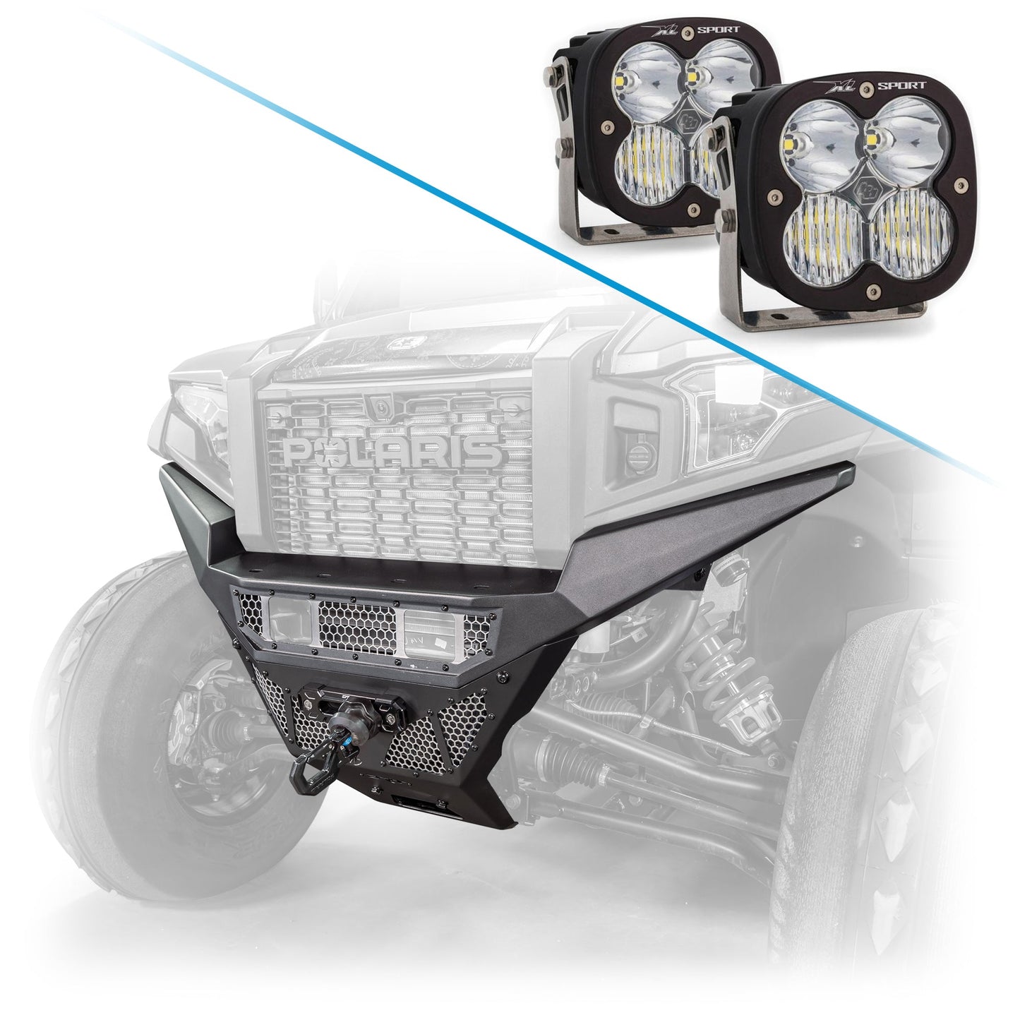 DRT Polaris 2024+ Xpedition Front Bumper – Heavy‑Duty Steel Protection