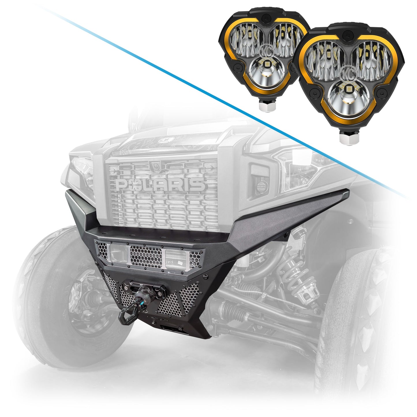 DRT Polaris 2024+ Xpedition Front Bumper – Heavy‑Duty Steel Protection