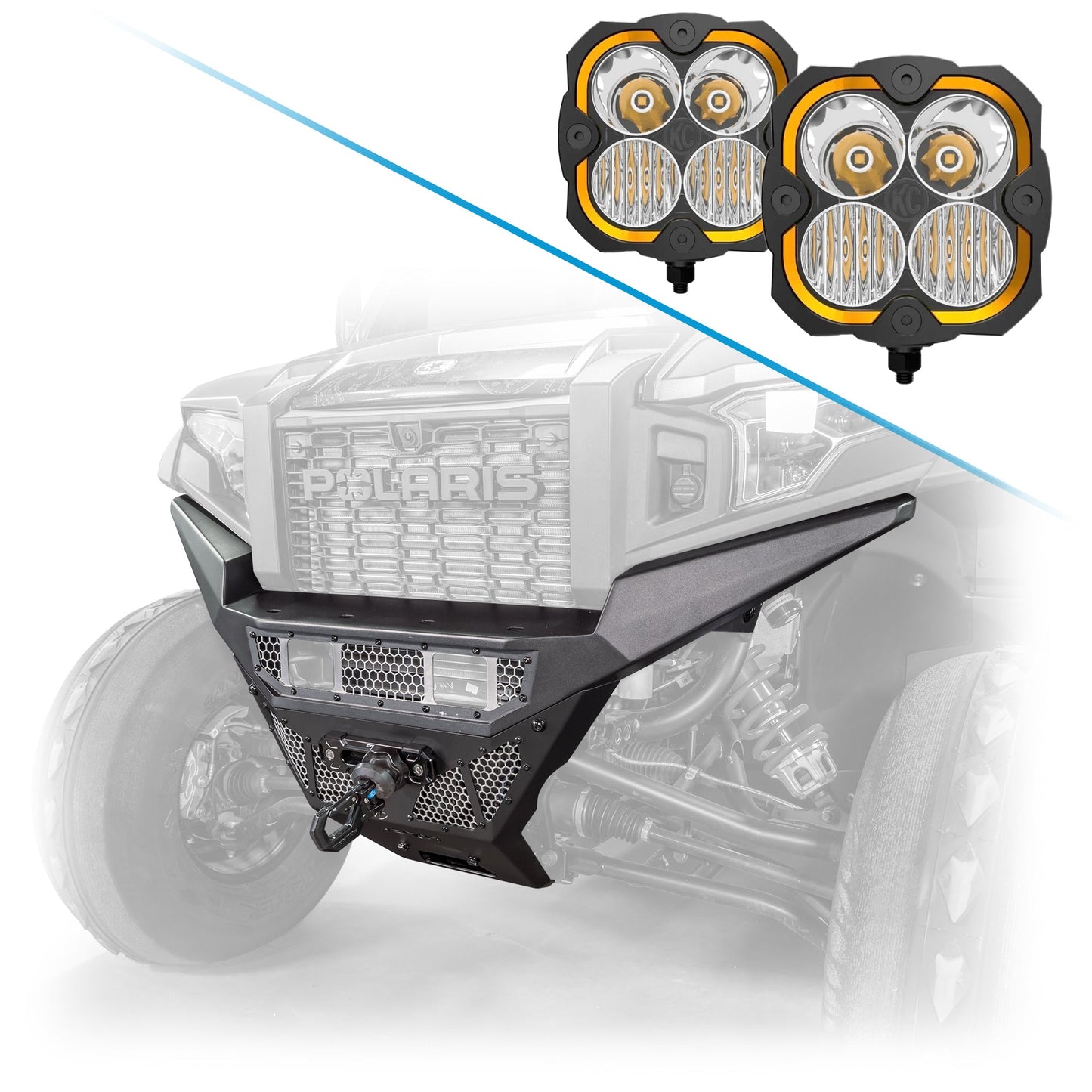 DRT Polaris 2024+ Xpedition Front Bumper – Heavy‑Duty Steel Protection