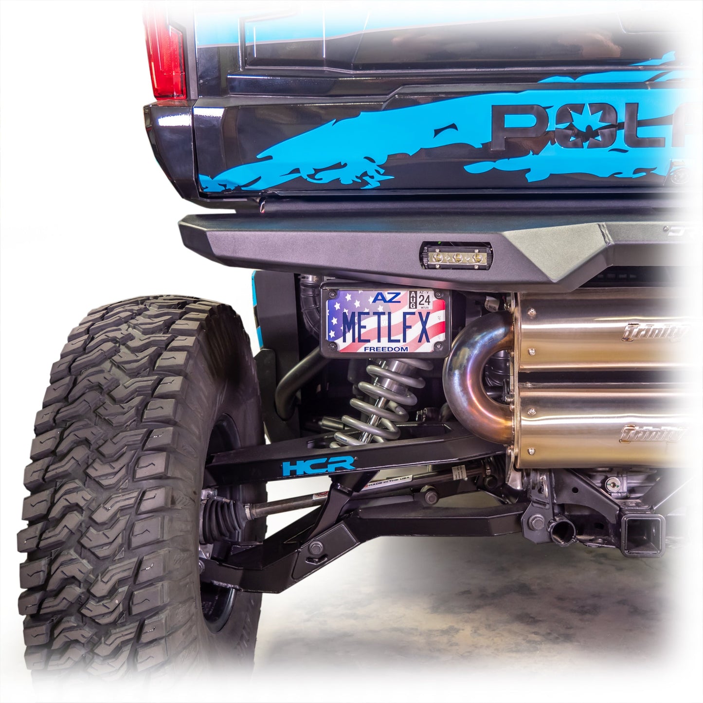 DRT Polaris Xpedition Rear Bumper License Plate Bracket Steel