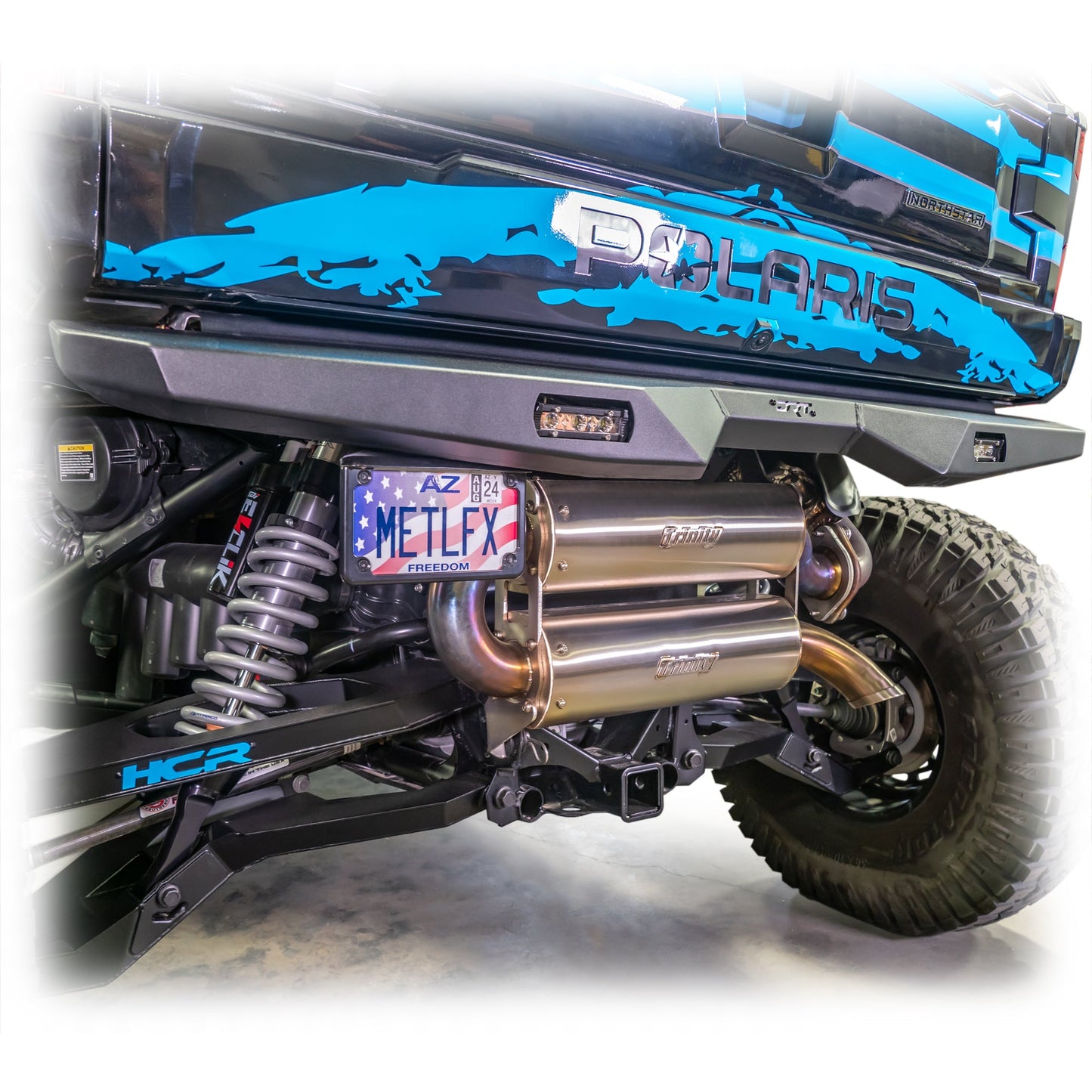 DRT Polaris Xpedition Rear Bumper License Plate Bracket Steel