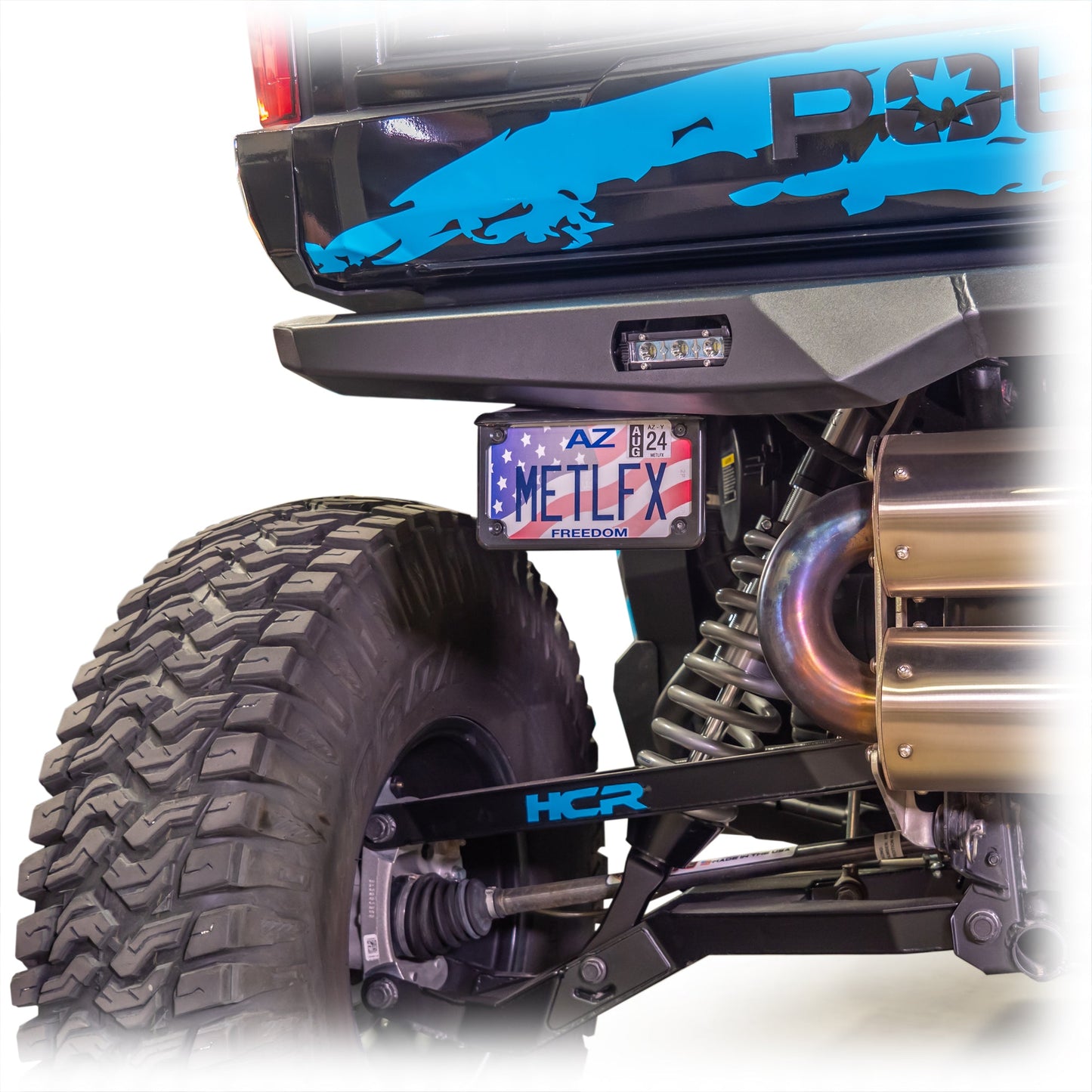 DRT Polaris Xpedition Rear Bumper License Plate Bracket Steel