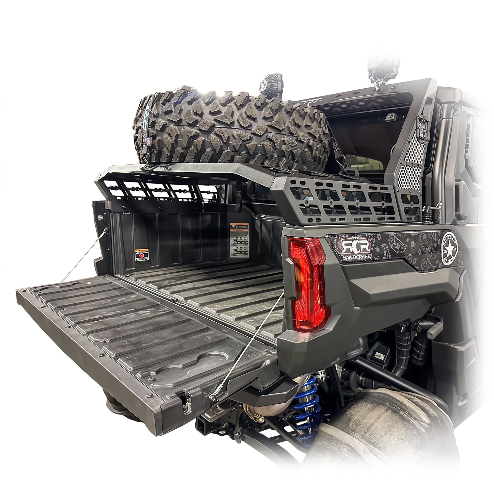 DRT Heavy‑Duty Polaris Xpedition Tire Carrier & Chase Rack System