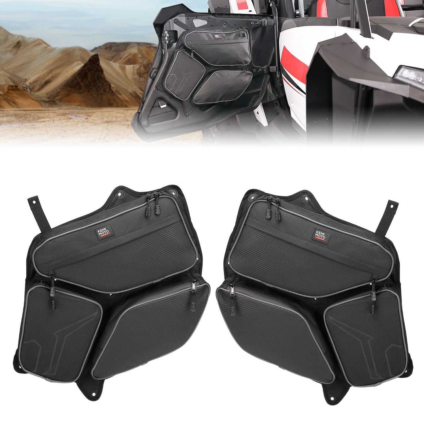 Rear Door Storage Bag PVC Tool Bags for 2024-2025 Polaris RZR XP 4 1000