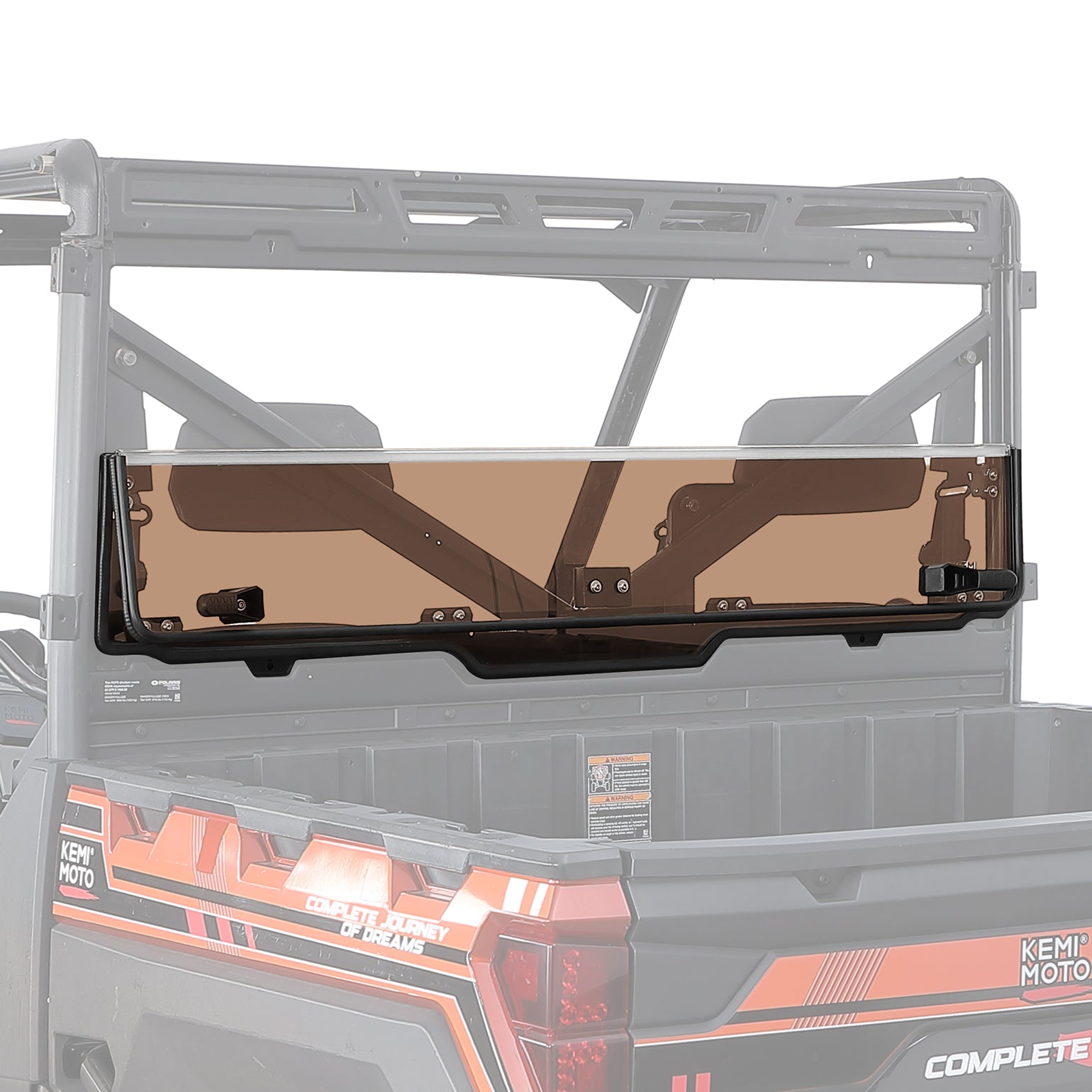 2-IN-1 Foldable Vented Rear Window for Polaris Ranger XP 1000/Crew 2017-2026
