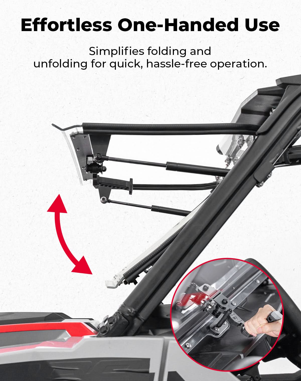 Kemimoto Flip Windshield for Polaris General 1000/XP 4 1000 2016-2026