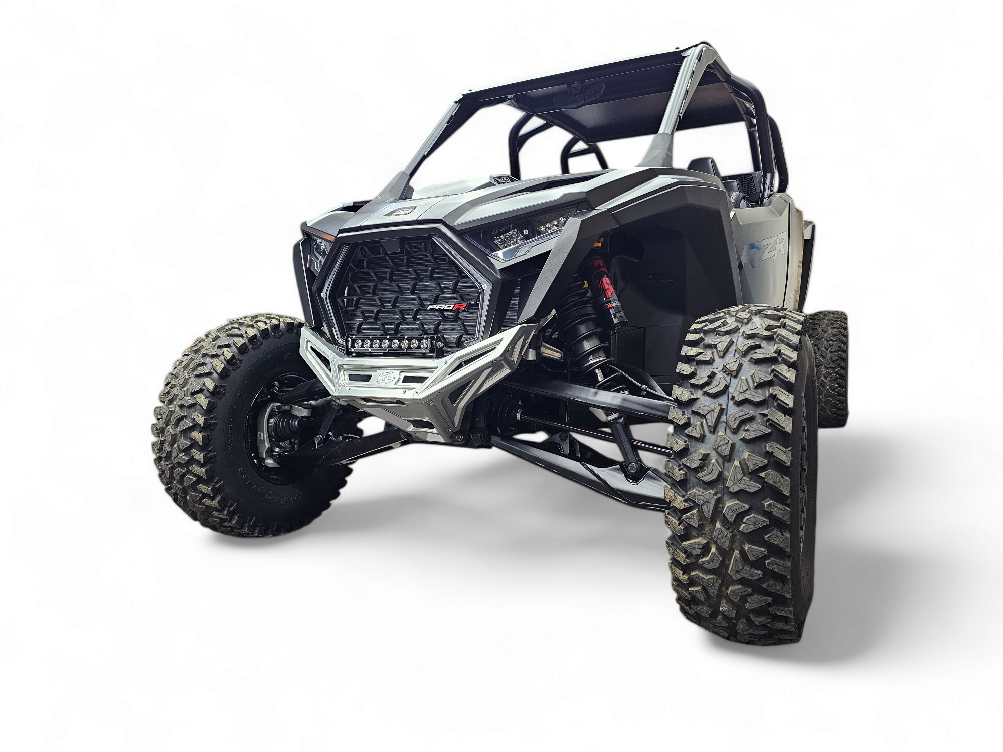 Polaris RZR Pro R Front Winch Bumper Clear Hard Anodize