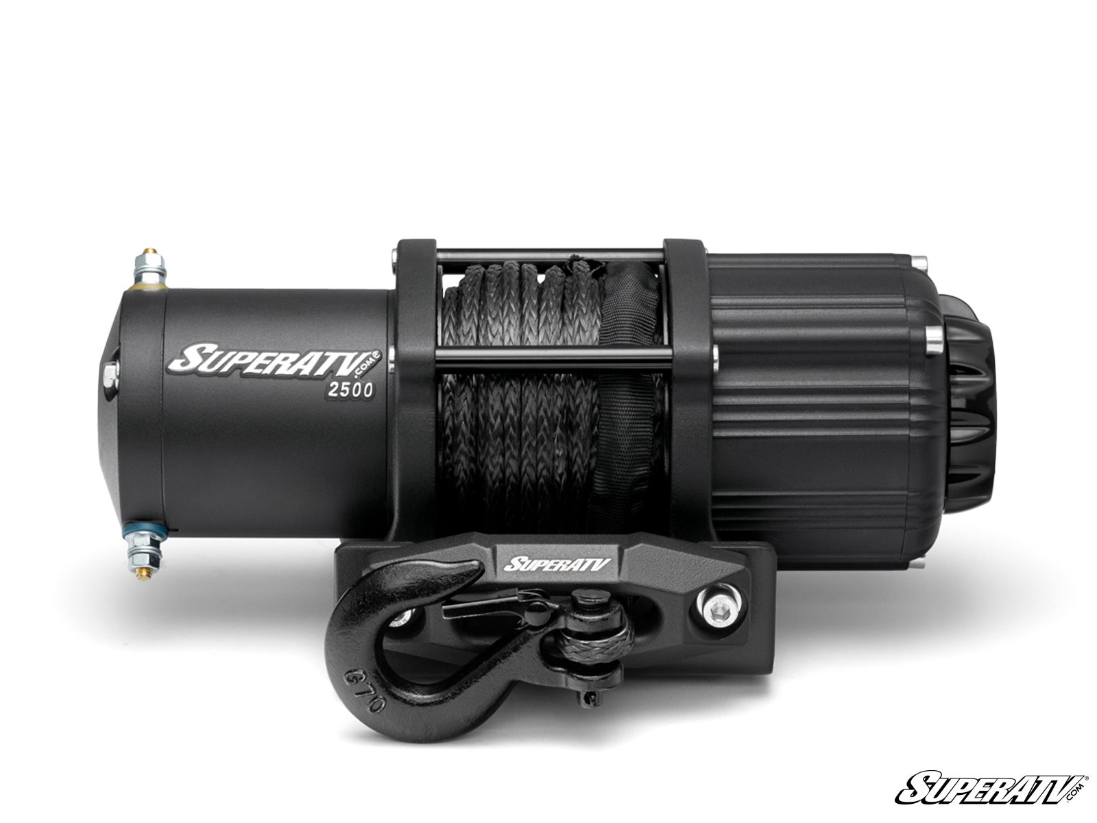 SuperATV 2500 lb UTV/ATV Winch Synthetic Rope Wireless Remote