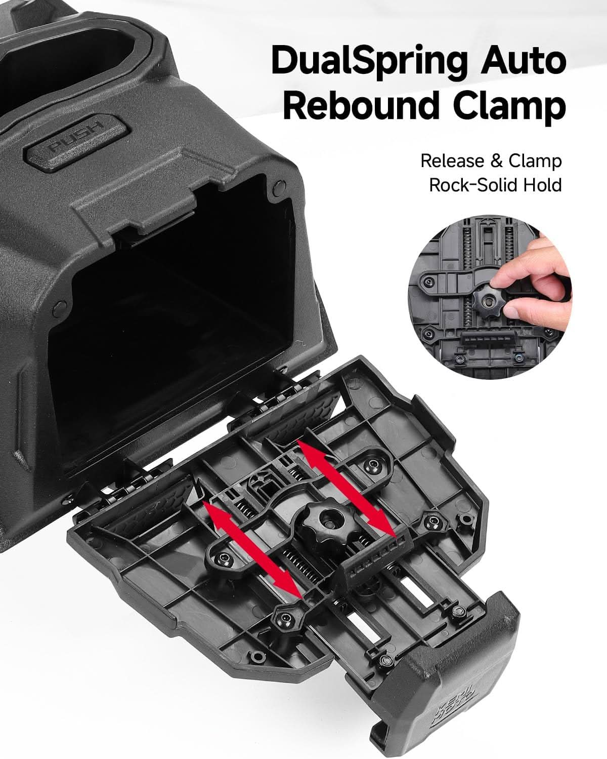 Kemimoto Spring Back Tablet Holder for Polaris Ranger