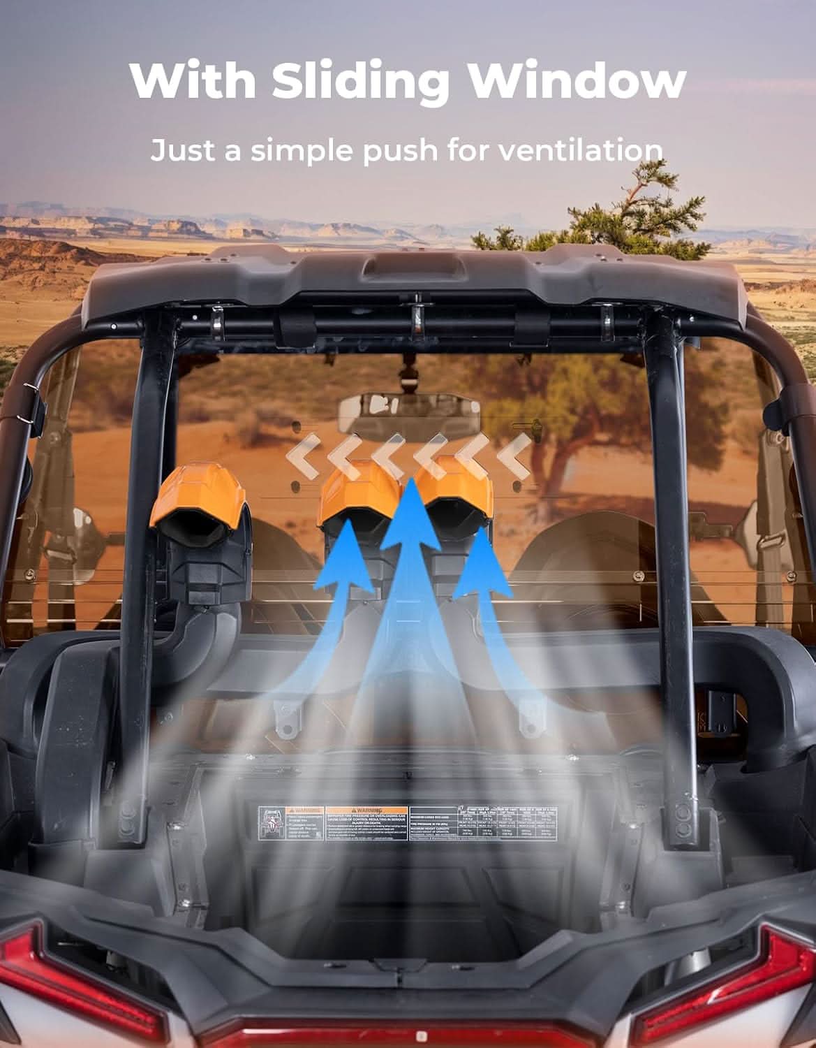 Kemimoto Tinted Windshield for Polaris RZR XP 1000 & XP4