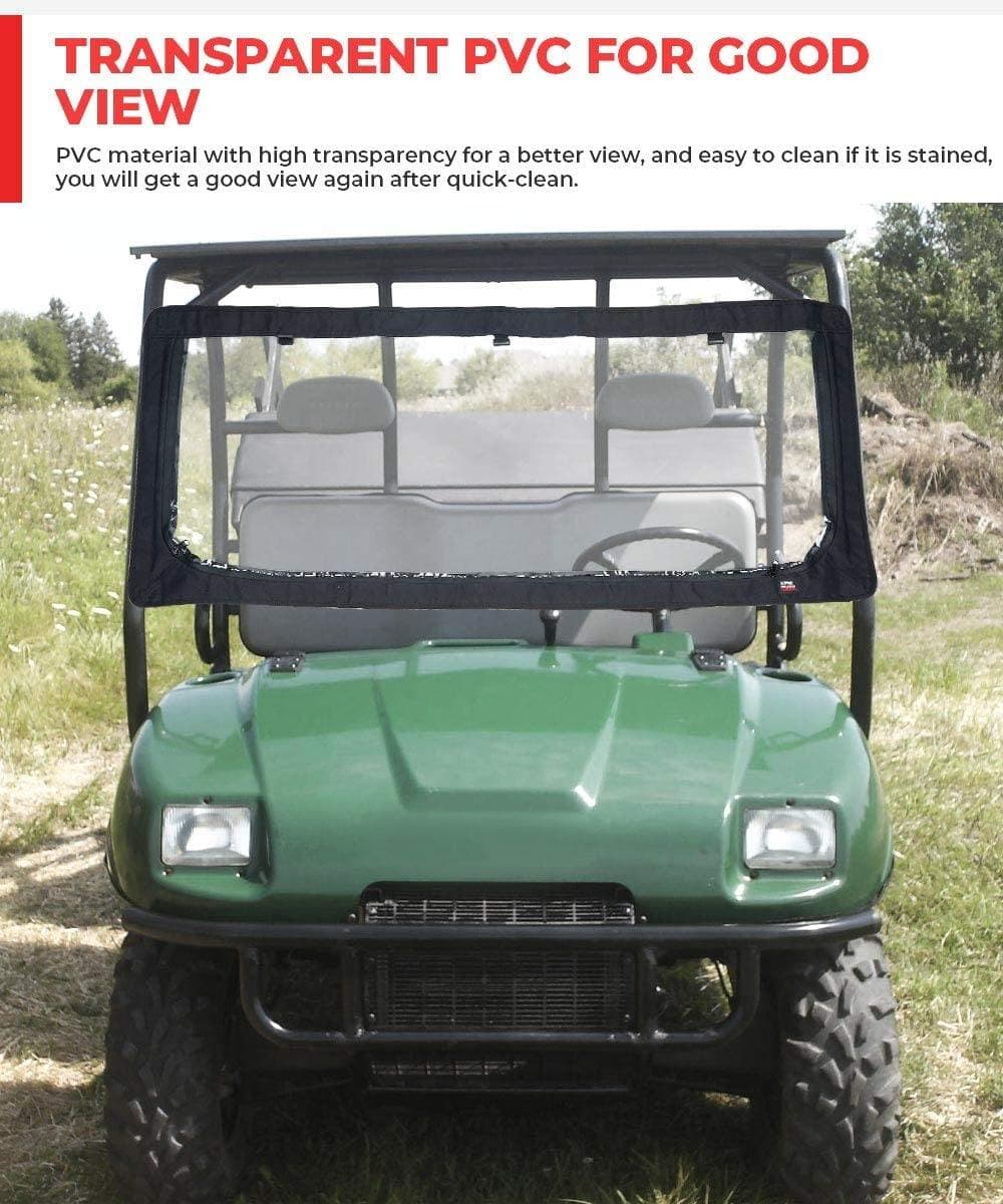 KEMIMOTO Clear Windshield for Kawasaki Mule 2500/3000 & Polaris Ranger
