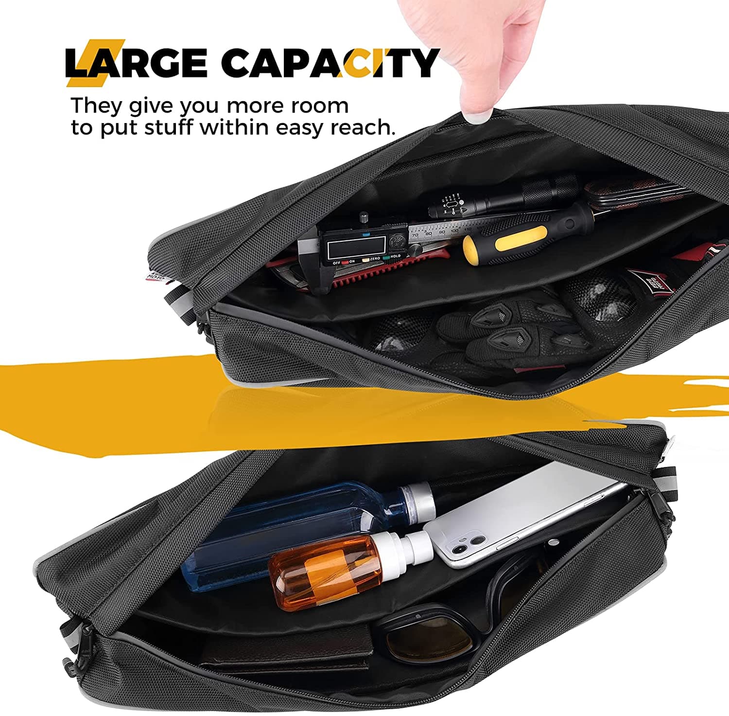 KEMIMOTO Rear Corner Bag for Polaris RZR Turbo XP 1000