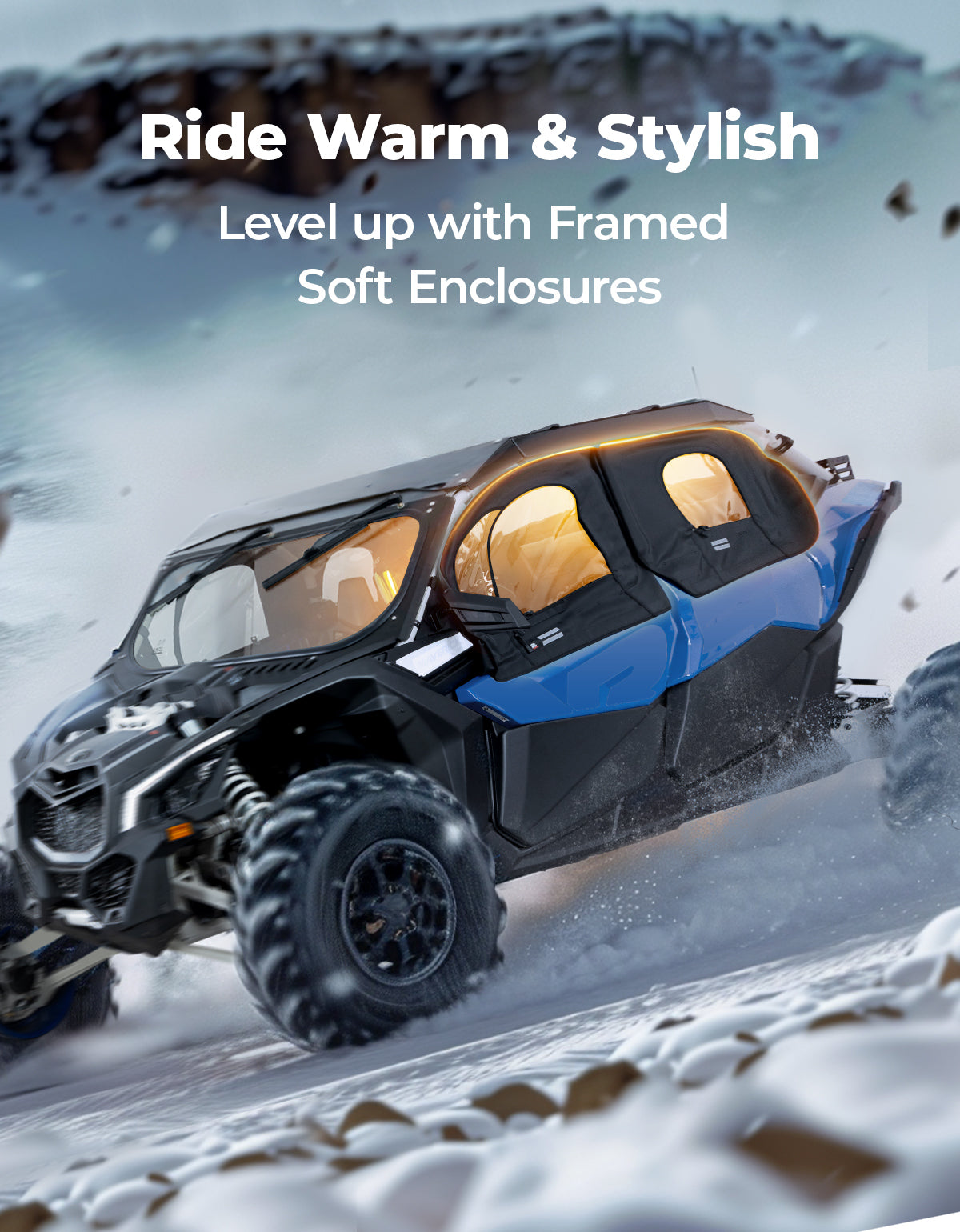 Soft Cab Enclosures with Metal Frame for Can‑Am Maverick X3 MAX