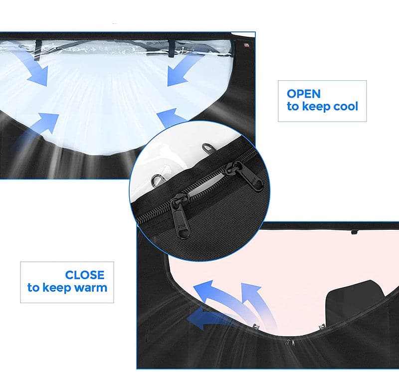 KEMIMOTO Fabric Rear Window Zipper for Honda Pioneer 1000-5 (2016-2026)