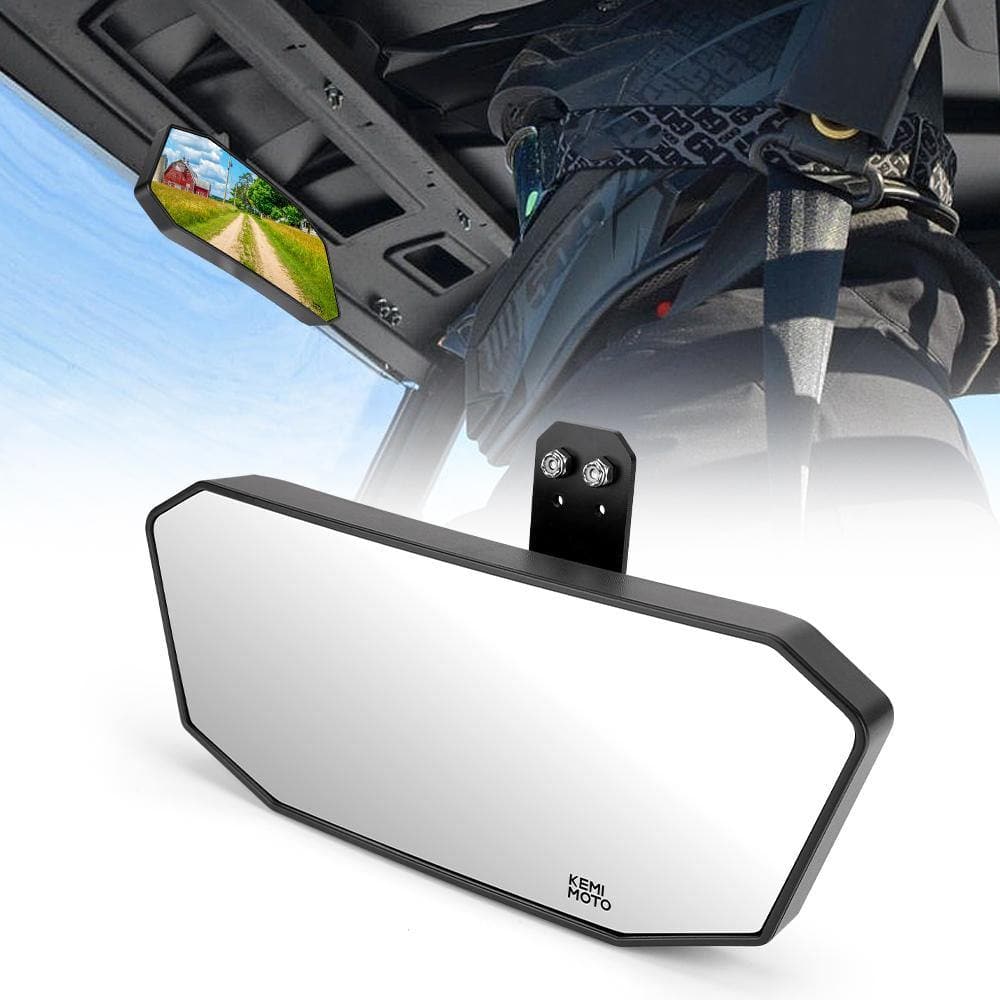 KEMIMOTO Height-Adjustable Rear View Mirror for Polaris Ranger