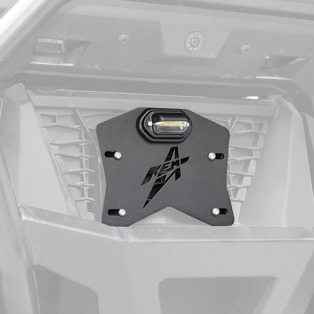 Kemimoto Universal LED License Plate Bracket Kit Fit Can-Am Polaris