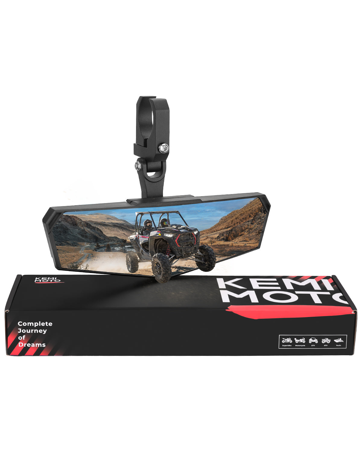 1.5-2" Rear View Mirror for Polaris RZR/Pioneer/Talon/ X3/ CFMOTO/Kawasaki