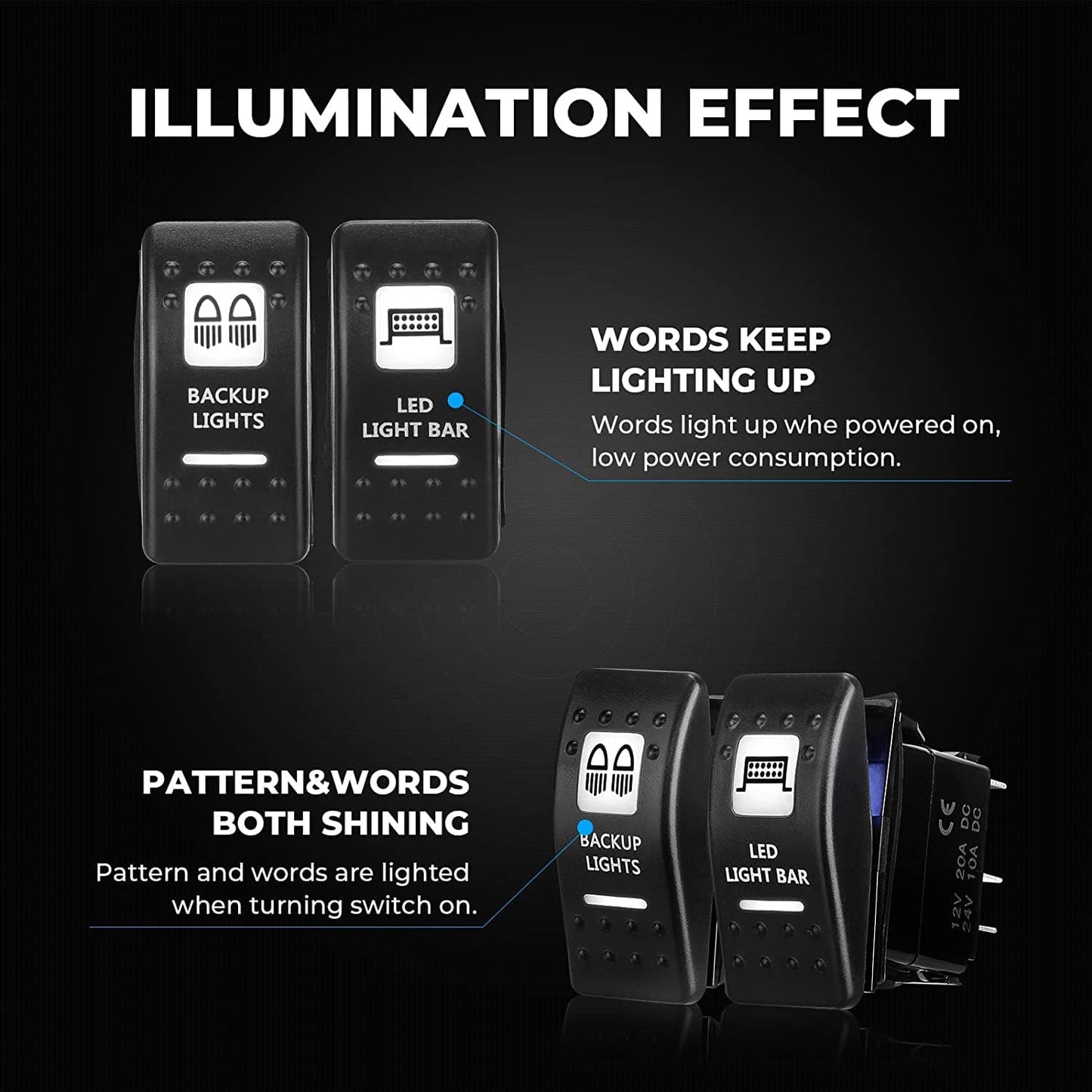 KEMIMOTO Spiral Whip Light RF Remote Control 366 Colors 3FT