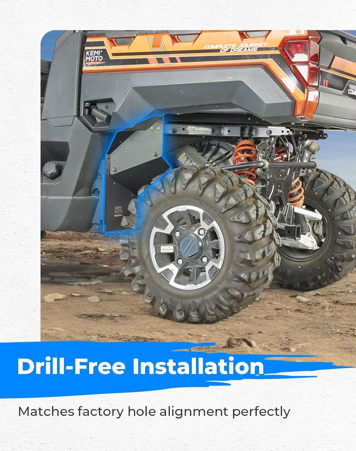 Fender Flares for Polaris Ranger XP 1000 / Crew (2017-2025) 1 Pair