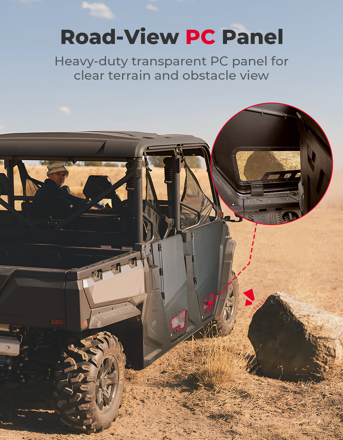 Kemimoto Aluminum Half Doors 4pcs for CFMOTO Uforce 1000XL 2022‑2026