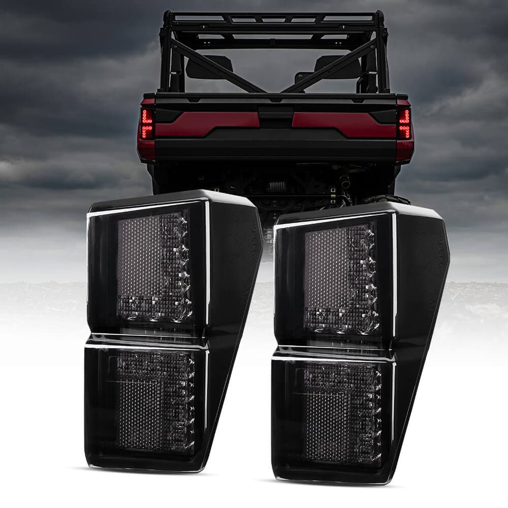 Adjustable Side Mirrors & Tail Light for Polaris Ranger 1000 XP/Crew