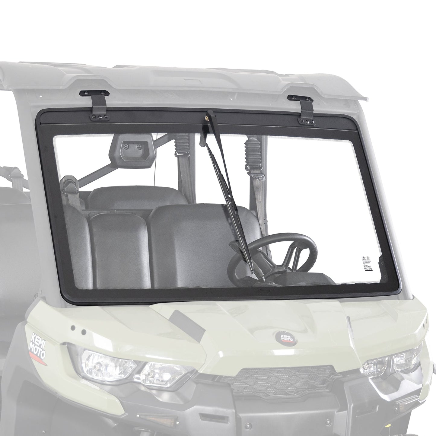 Kemimoto Front Windshield with Manual Wipers for Can‑Am Defender 2016‑2026