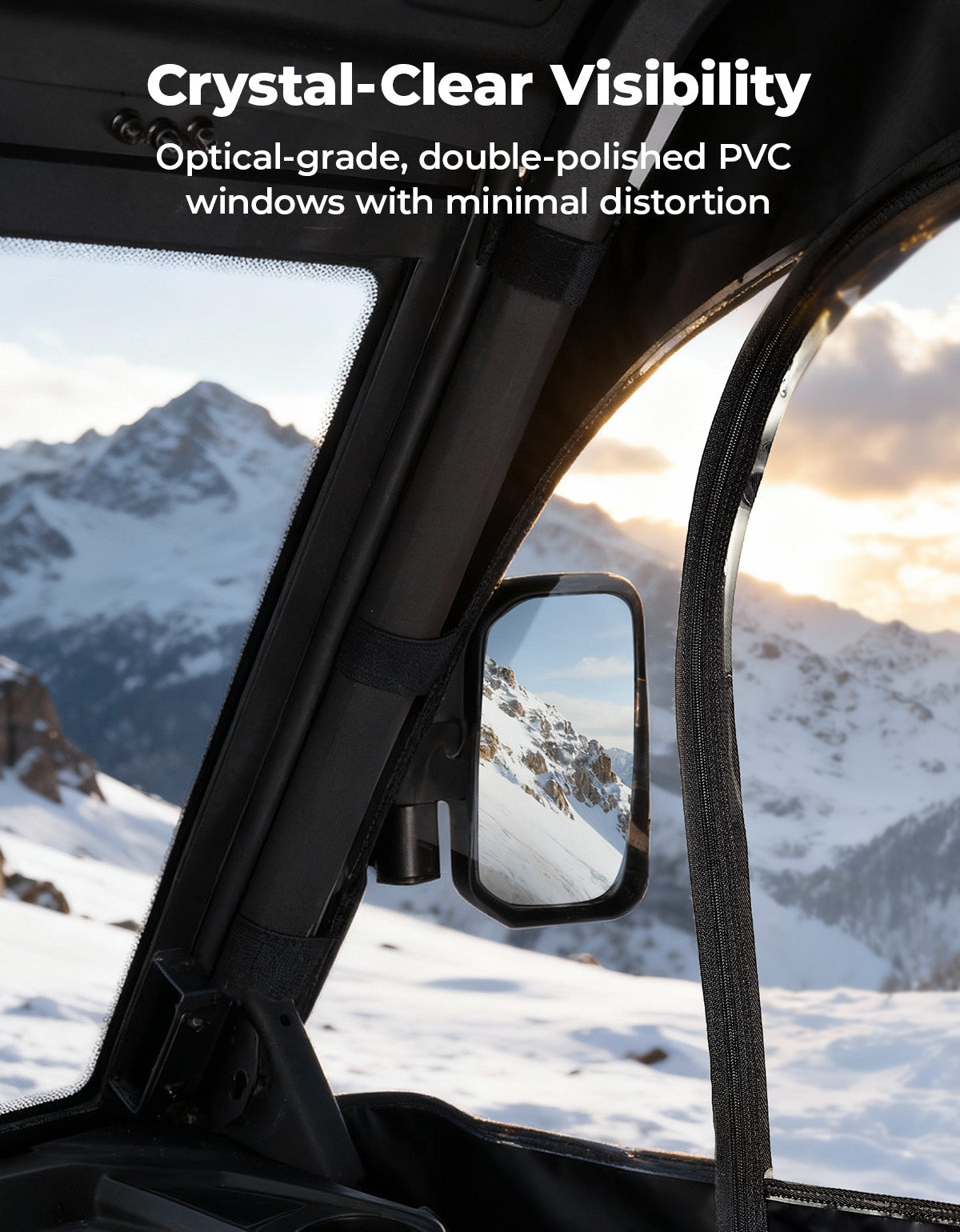 UTV Cab Enclosure Upper Doors for Ranger XP 1000 (2017-2025)