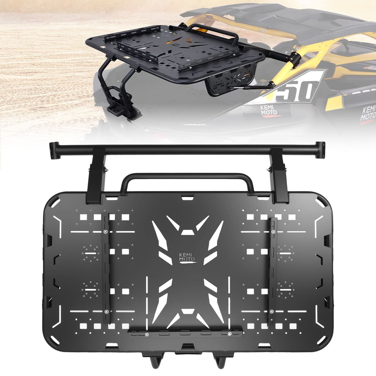Kemimoto Heavy-Duty Spare Tire Carrier for 2024+ Can‑Am Maverick R