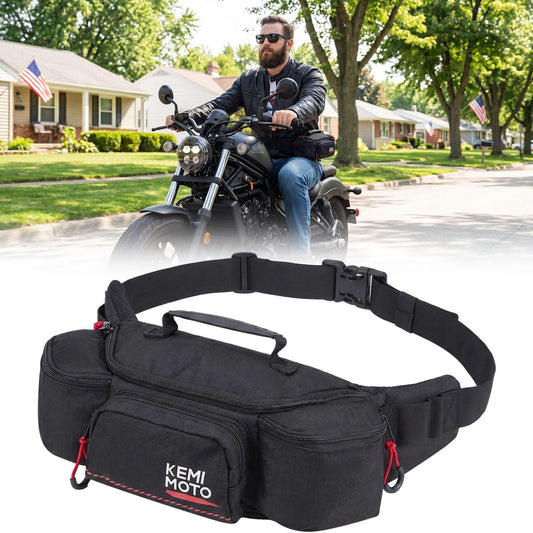 Kemimoto 2.5L Multi-Pocket Waist Bag with Lumbar Support