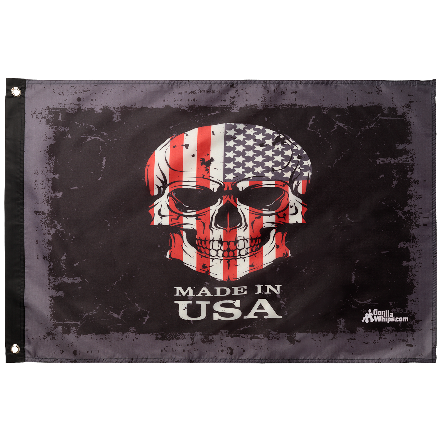 Made In USA Skull 2' x 3' Grommet Flag