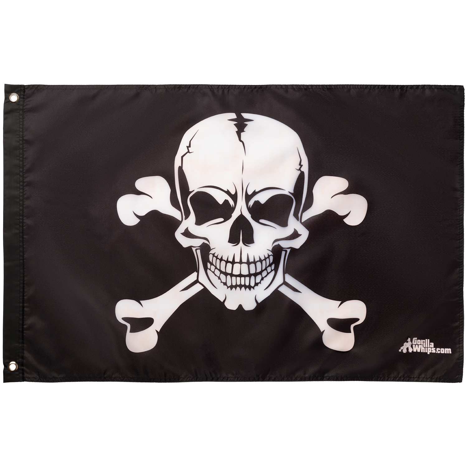 White Skull Crossbones 2' x 3' Grommet Flag