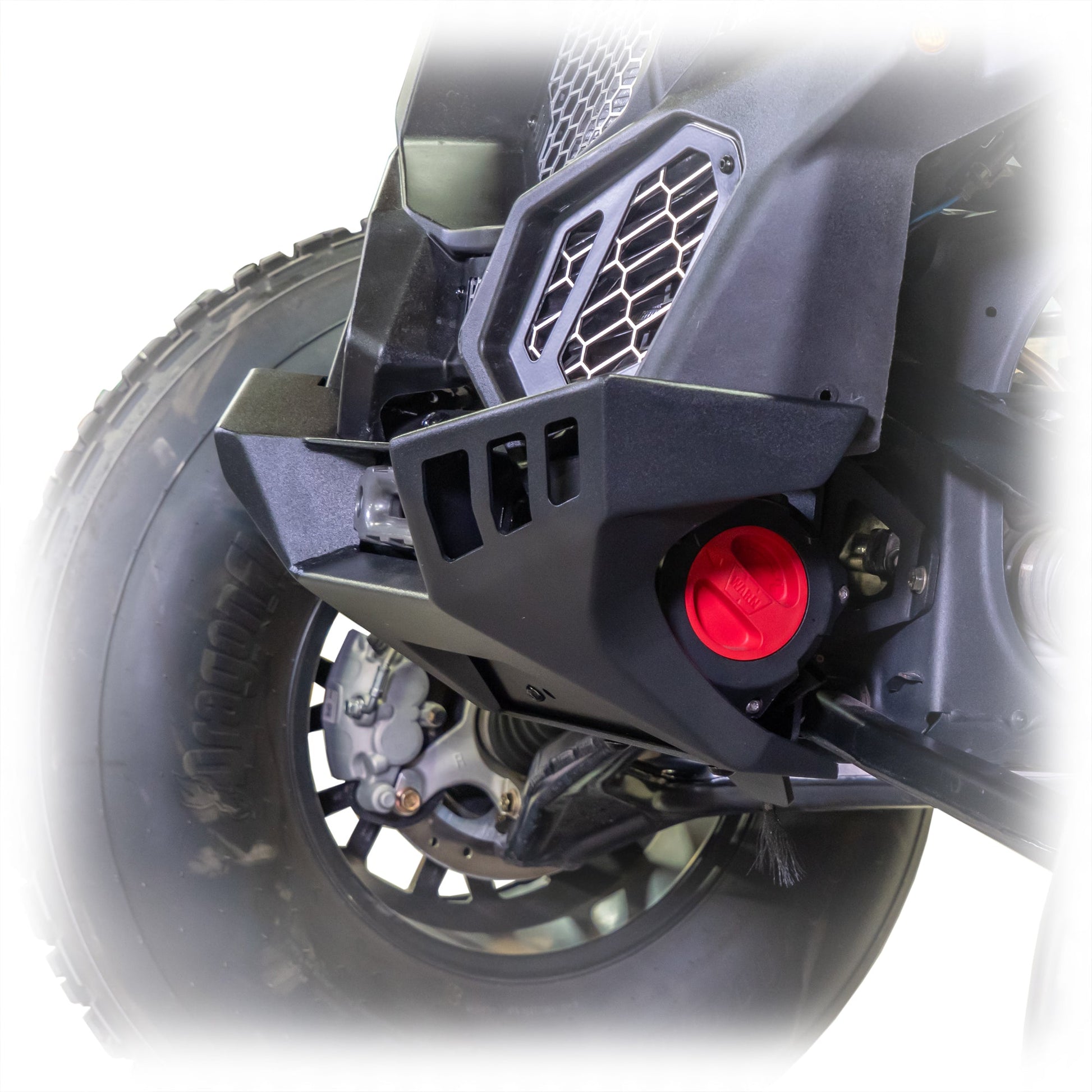 DRT Heavy-Duty Black Powder-Coated Can‑Am X3 Front Winch Bumper