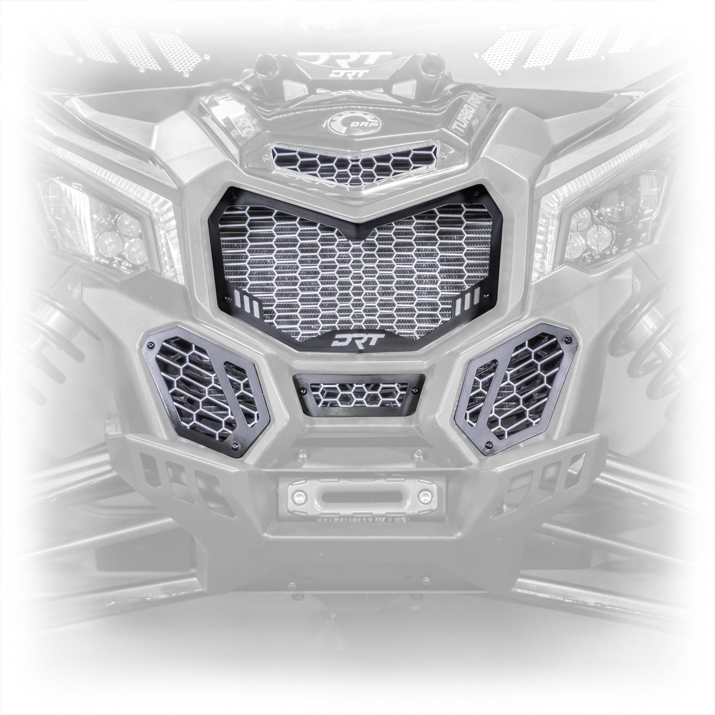 Can‑Am X3 V2 5‑Piece Front Grill Kit – Black Mesh