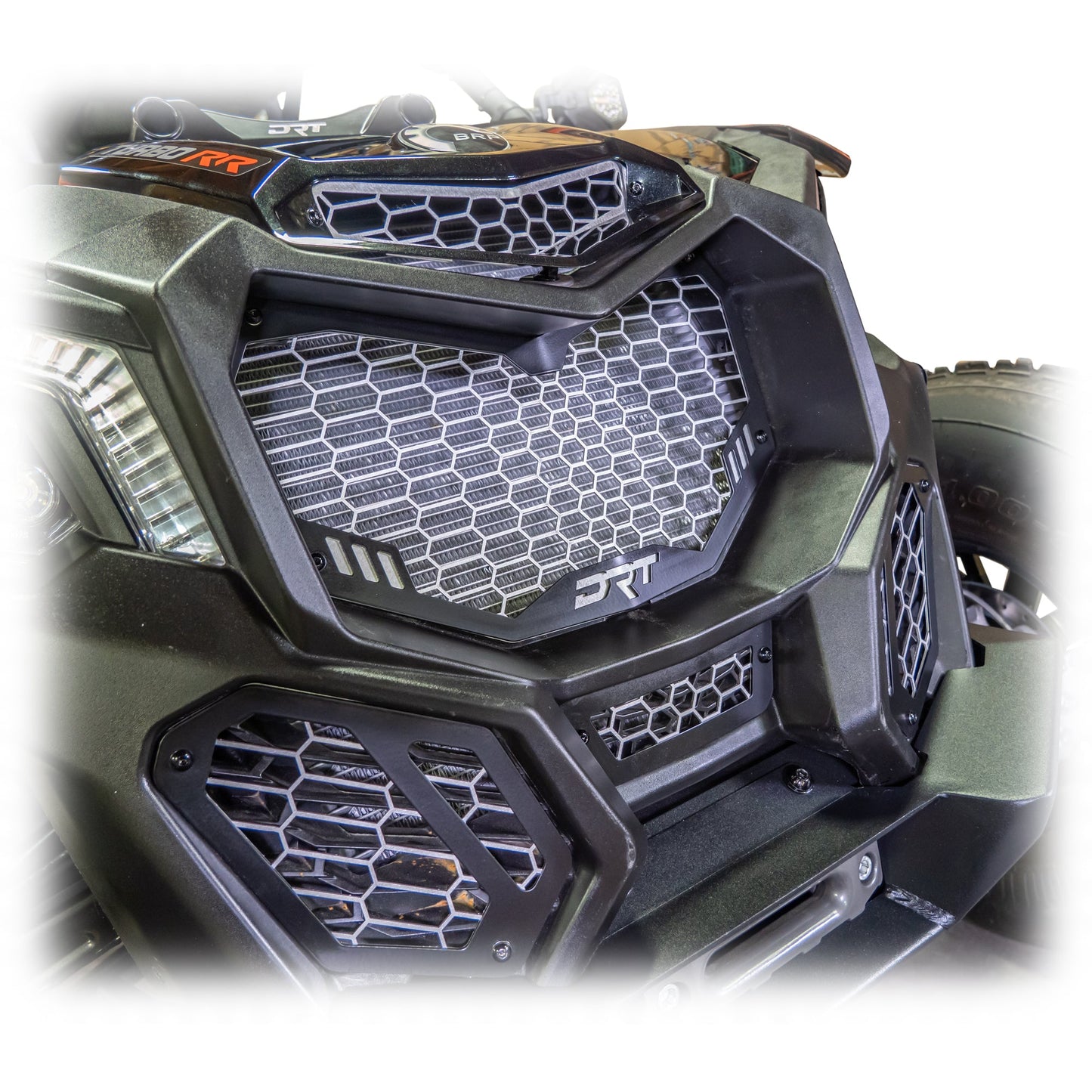 Can‑Am X3 V2 5‑Piece Front Grill Kit – Black Mesh
